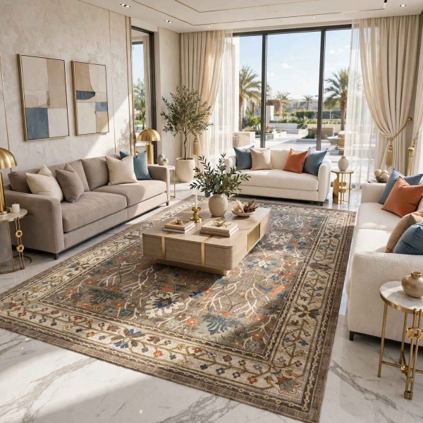 سجاد بوهيمي نوفكس تركي  H7475A بني مقاس 100*300 سم