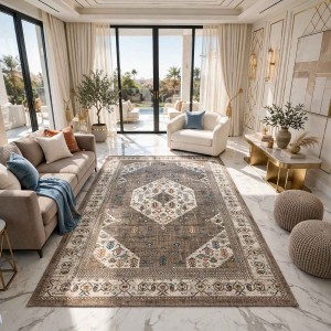 سجاد بوهيمي نوفكس تركي  H7476A بني مقاس 100*200 سم