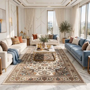 سجاد بوهيمي نوفكس تركي  H7479A كريم مقاس 100*300 سم