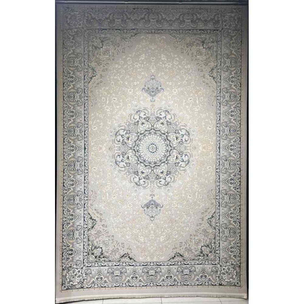 سجاد تركي ايراني لوكس 8024H لون سماوي مقاس 150*220