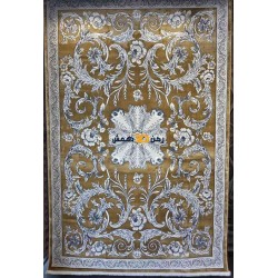 سجاد تركي الفاخر نقش فرنسي 34202A لون ذهبي مقاس 80*150