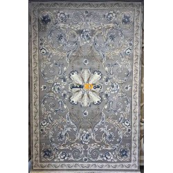 سجاد تركي الفاخر نقش فرنسي 34202A لون رصاصي مقاس 300*400