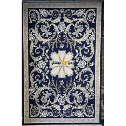 سجاد تركي الفاخر نقش فرنسي 34202A لون كحلي مقاس 80*150