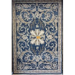 سجاد تركي الفاخر نقش فرنسي 34202A لون سماوي مقاس 300*400