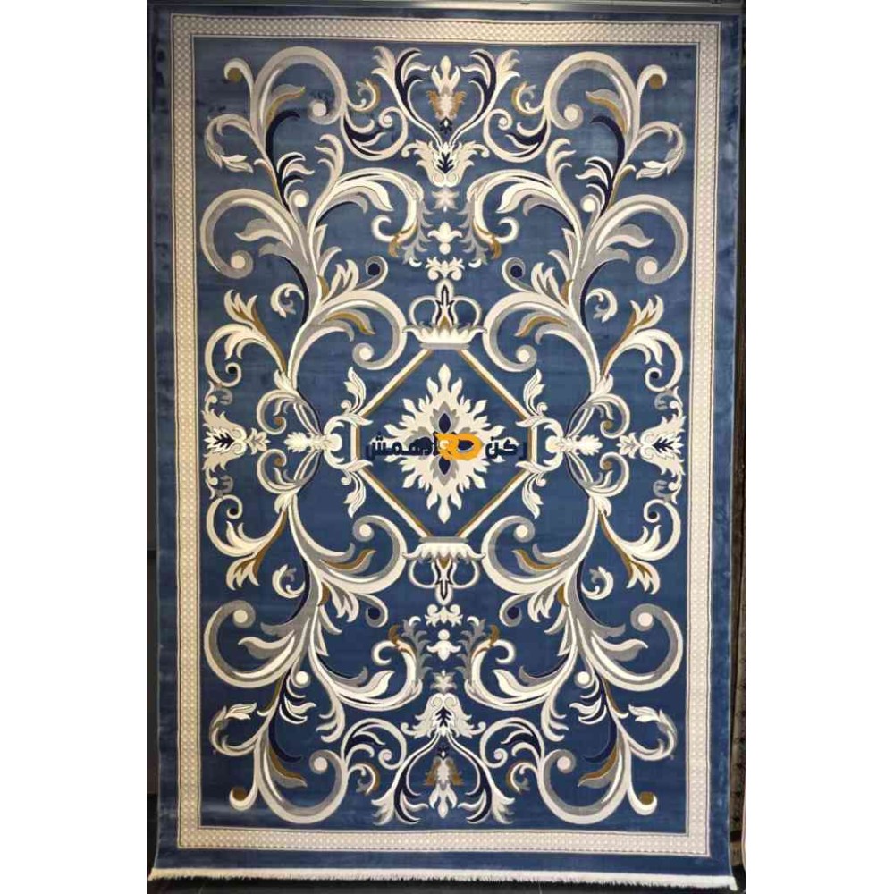 سجاد تركي الفاخر نقش فرنسي 40642A لون سماوي مقاس 80*150