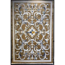 سجاد تركي الفاخر نقش فرنسي 40642A لون ذهبي مقاس 300*400