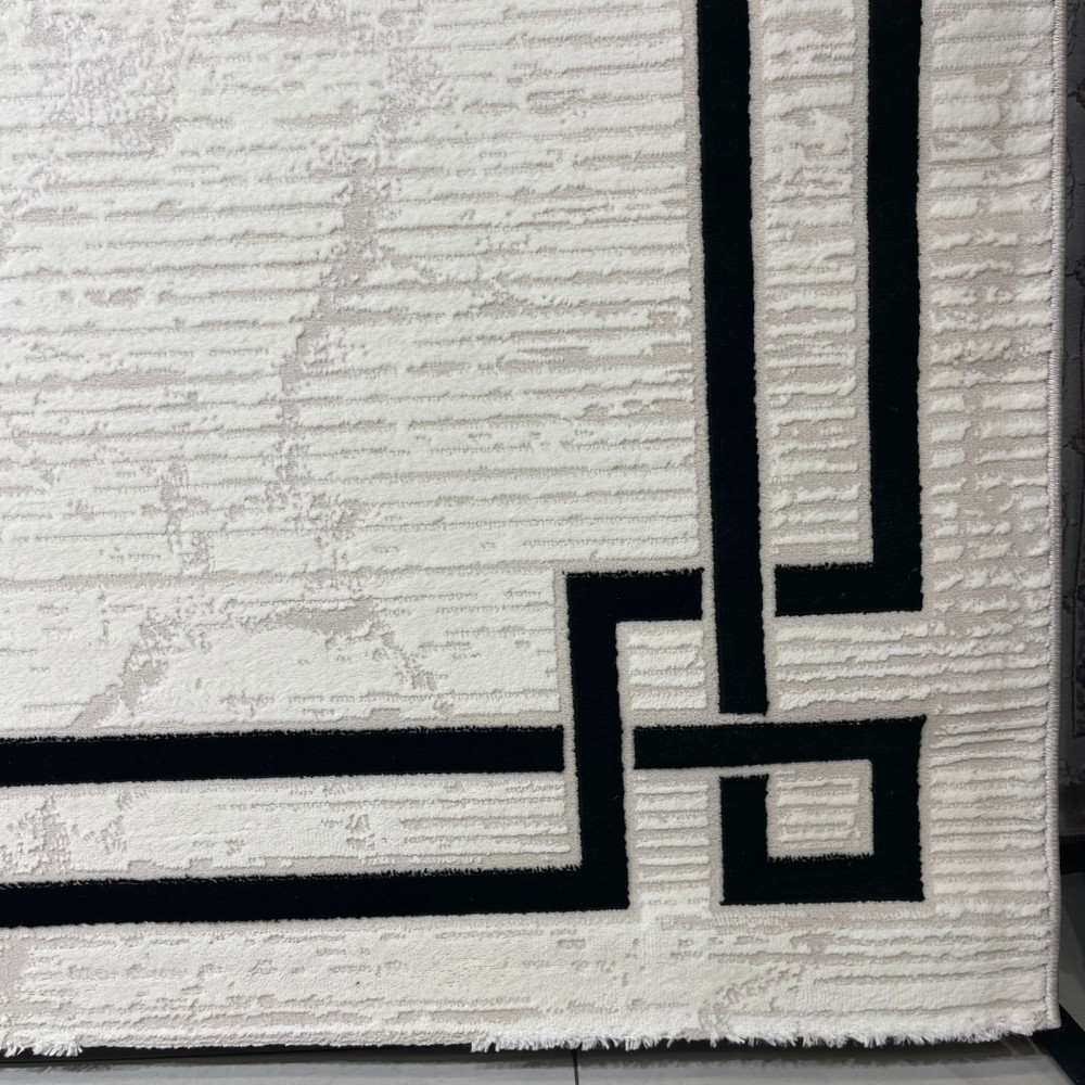 سجاد تركي اطار برواز 9224A اسود مقاس 100*300