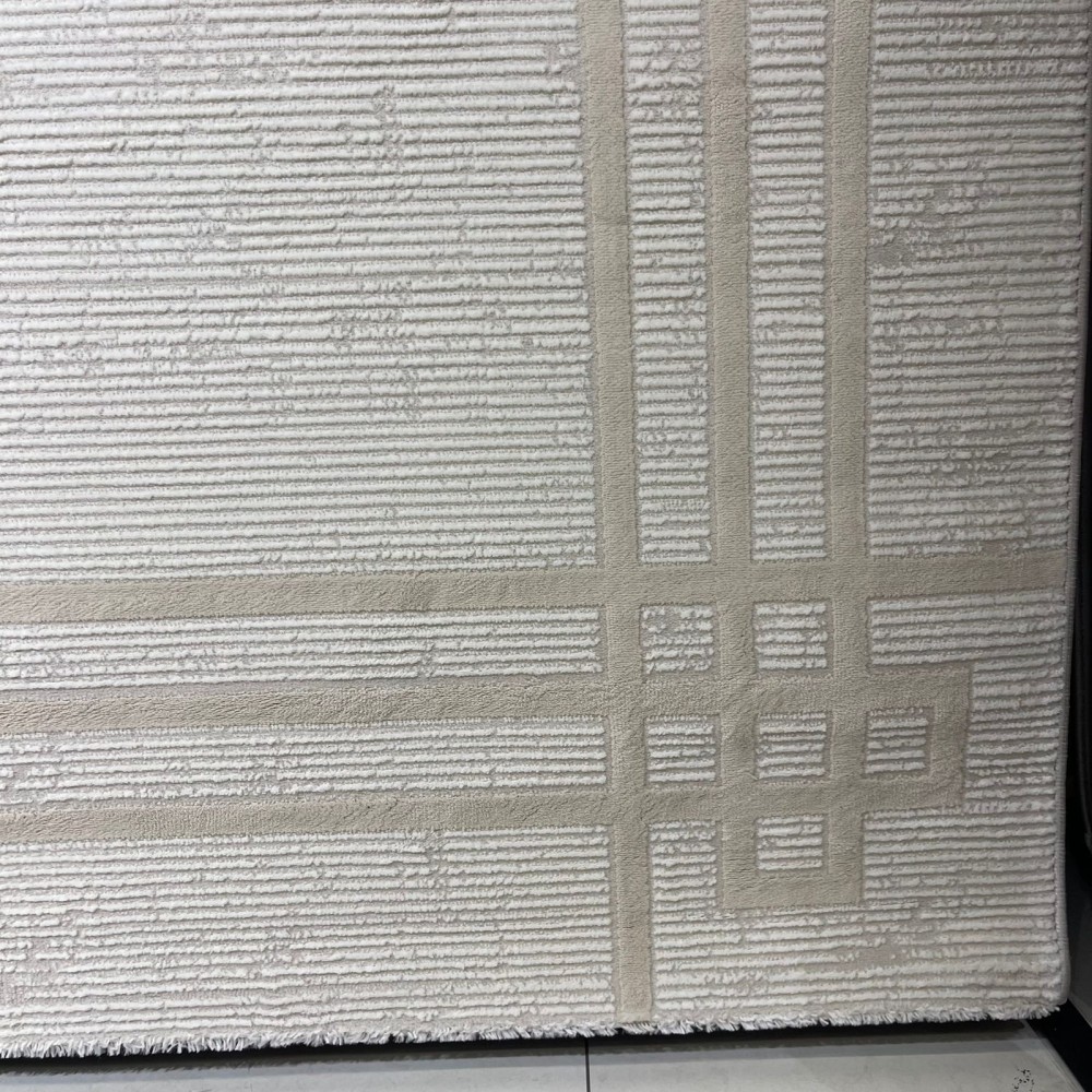 سجاد تركي اطار برواز 9134A بيج مقاس 100*300