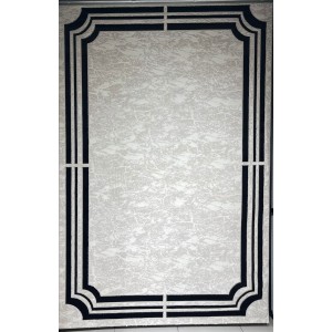 سجاد تركي اطار برواز 9225A اسود مقاس 150*220