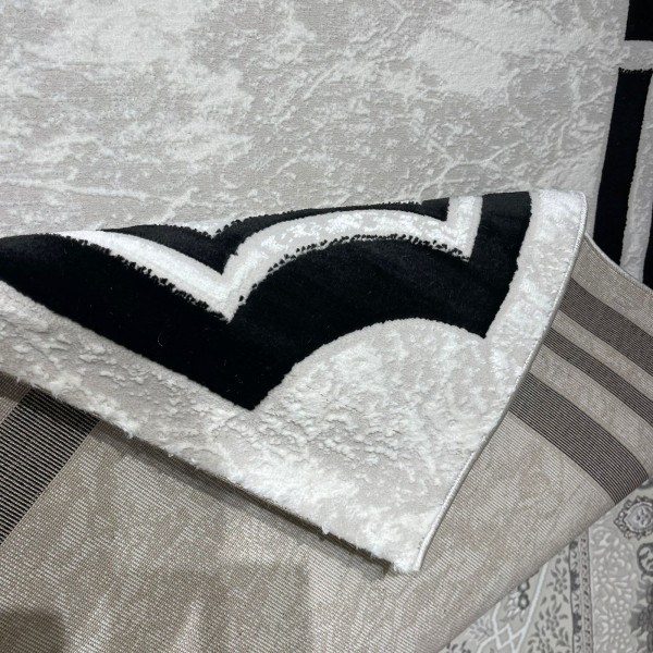 سجاد تركي اطار برواز 9225A اسود مقاس 150*220