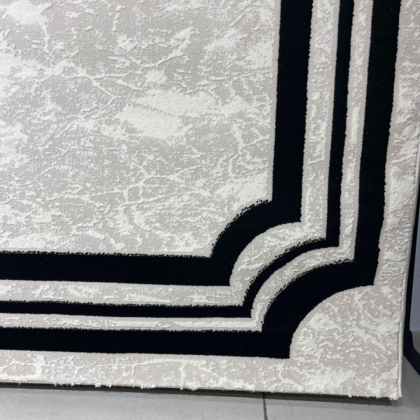 سجاد تركي اطار برواز 9225A اسود مقاس 150*220