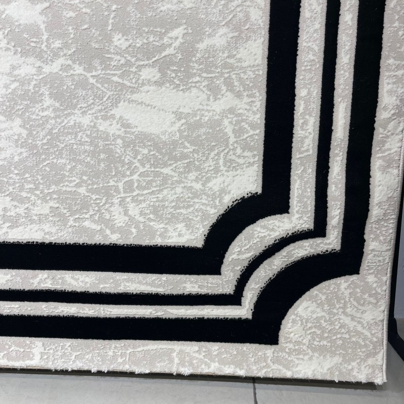 سجاد تركي اطار برواز 9225A اسود مقاس 100*300