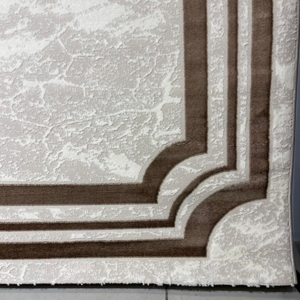 سجاد تركي اطار برواز 9225A بني مقاس 200*300