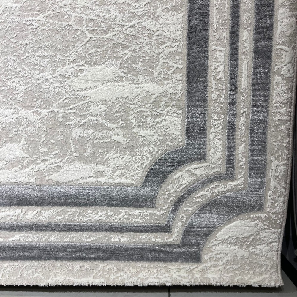 سجاد تركي اطار برواز 9225A رصاصي مقاس 100*300