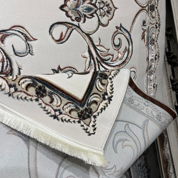 سجاد تركي ايلاف 9104A كريم بولي مقاس 100*300