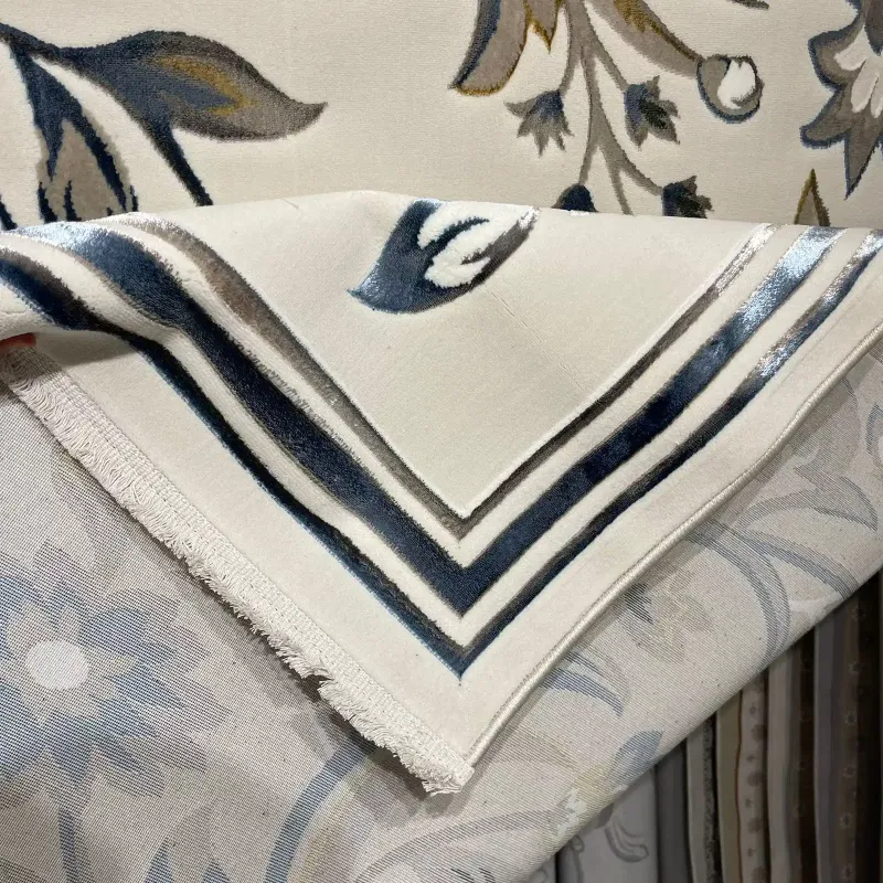 سجاد تركي هيلتون 9804A سماوي مقاس  100*300