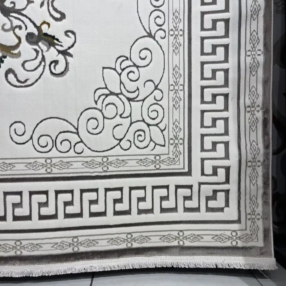 سجاد تركي هيلتون 9668A بيج مقاس 400*600