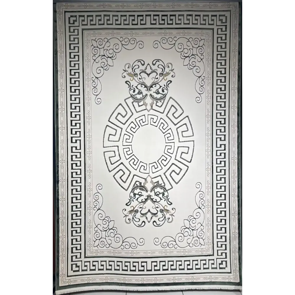 سجاد تركي هيلتون 9668A اخضر مقاس  100*300
