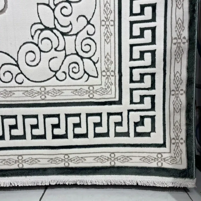 سجاد تركي هيلتون 9668A اخضر مقاس 400*600
