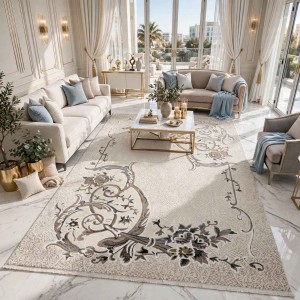 سجاد تركي هيلتون 9803A بيج مقاس 300*400