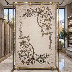 سجاد تركي هيلتون 9803A ذهبي مقاس 400*600