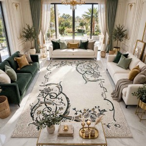 سجاد تركي هيلتون 9803A اخضر مقاس  100*300