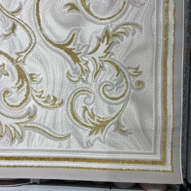 سجاد تركي خزامى 9854A ذهبي مقاس 50*80 - سجاد فرنسي شرقي