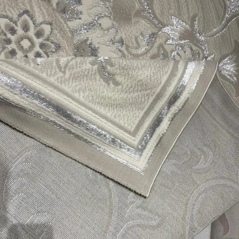 سجاد تركي خزامى 9854A رصاصي مقاس 100*200 - سجاد فرنسي شرقي