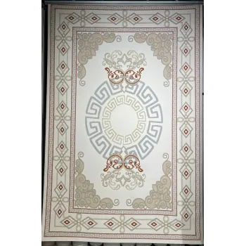 سجاد تركي مودرن العشراء 9660A بيج فاتح مقاس 50*80
