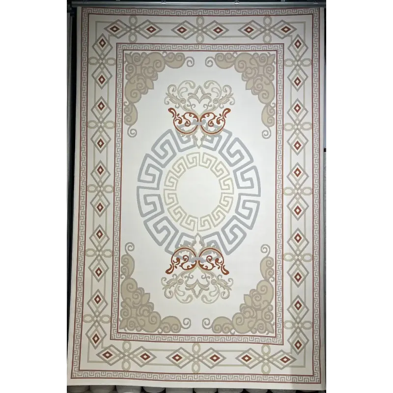 سجاد تركي مودرن العشراء 9660A بيج فاتح مقاس 50*80
