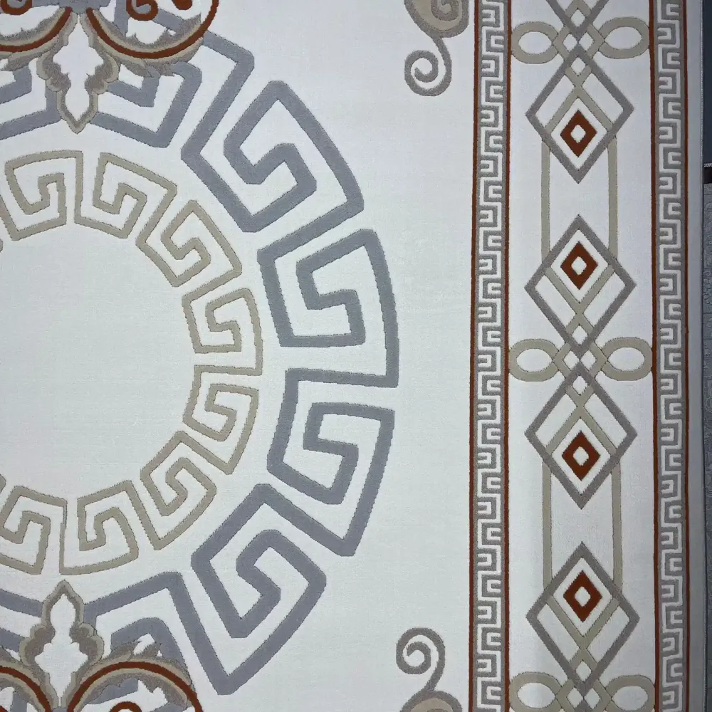 سجاد تركي مودرن العشراء 9660A بيج فاتح مقاس 50*80