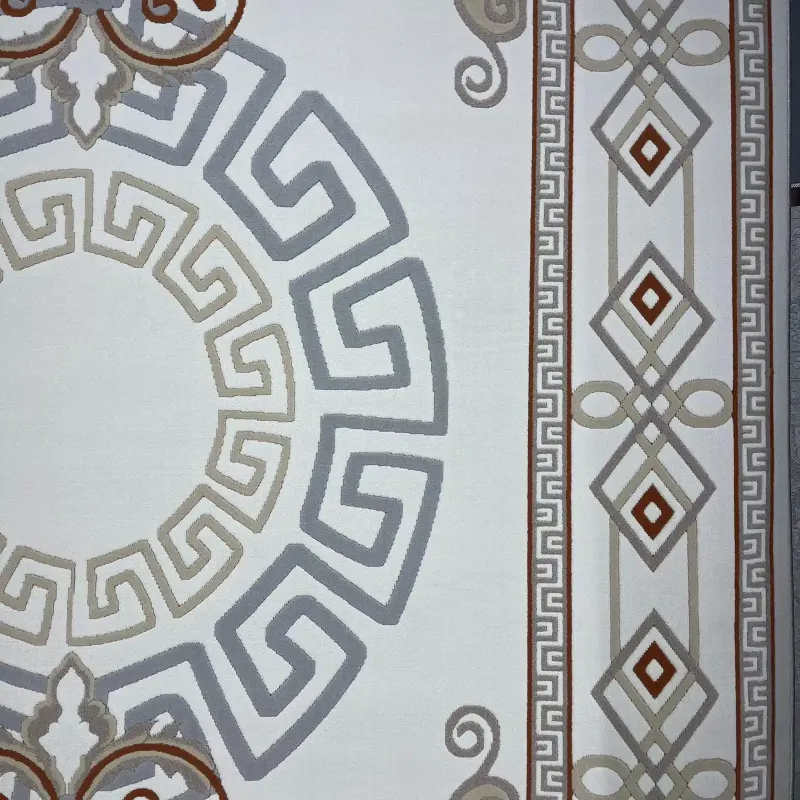 سجاد تركي مودرن العشراء 9660A بيج فاتح مقاس 50*80