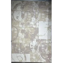 سجاد تركي مودرن العشراء 9661A بيج غامق مقاس 50*80