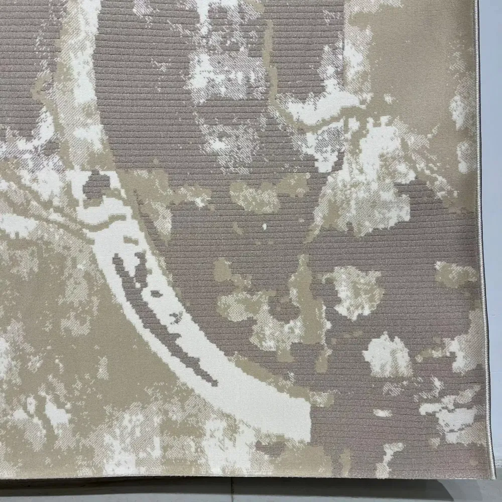 سجاد تركي مودرن العشراء 9661A بيج غامق مقاس 50*80