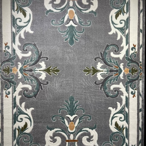 سجاد بانوراما تركي 0L312C ابيض رصاصي مقاس 250*350