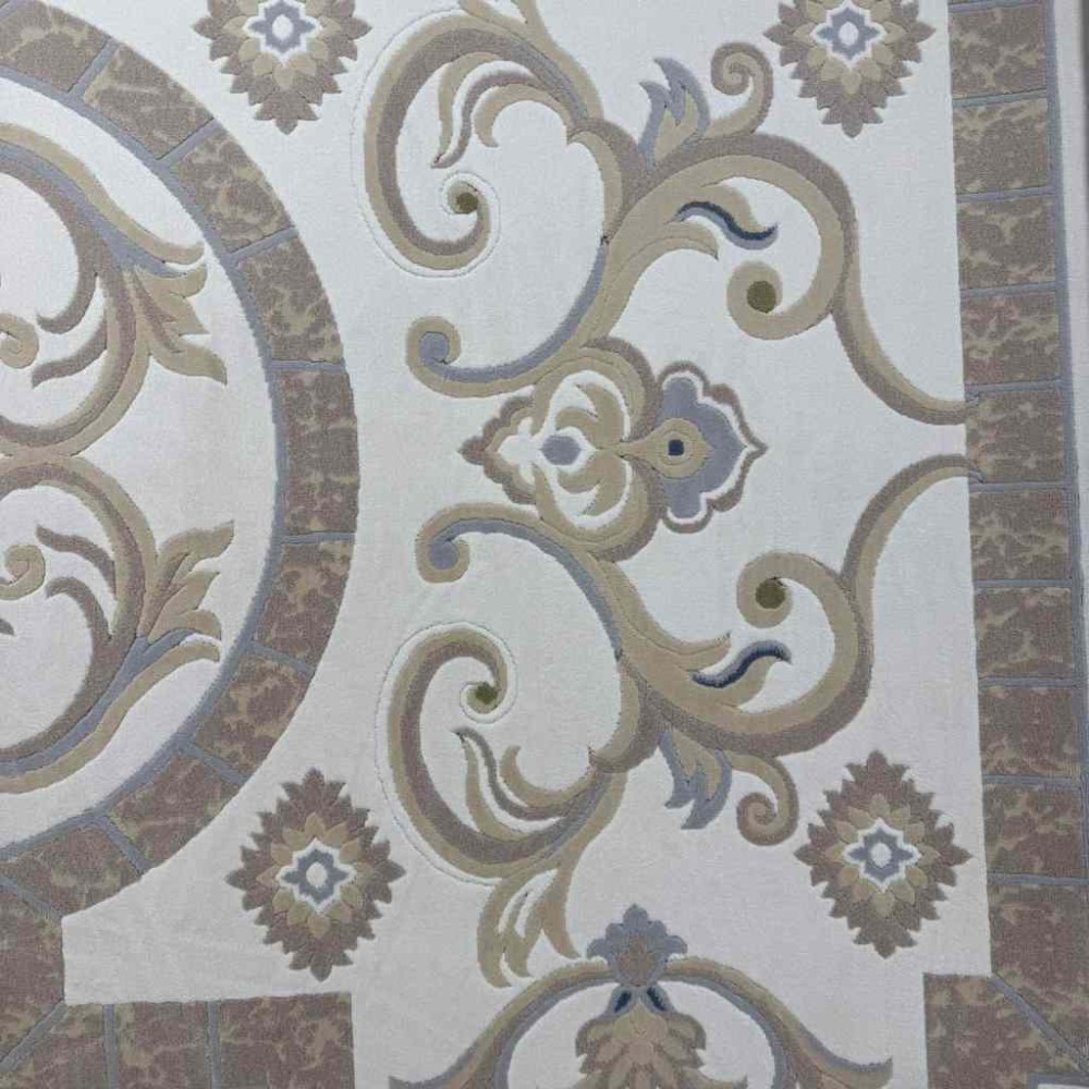 سجاد تركي سوبر ليون 9114A بيج فاتح مقاس 50*80