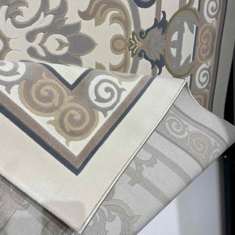 سجاد تركي سوبر ليون 9280A رصاصي مقاس 50*80