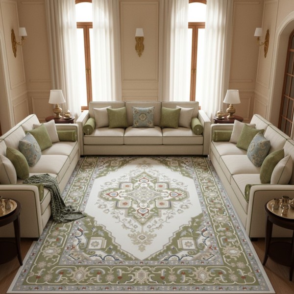 سجاد سوبر قولدن تركي 9962A اخضر مقاس 400*600