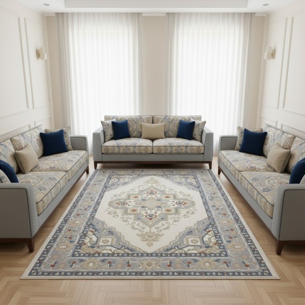 سجاد سوبر قولدن تركي 9962A رصاصي مقاس 400*600
