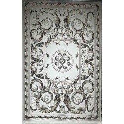 سجاد تركي تالا 9102A اصفر كريم بولي مقاس 100*200