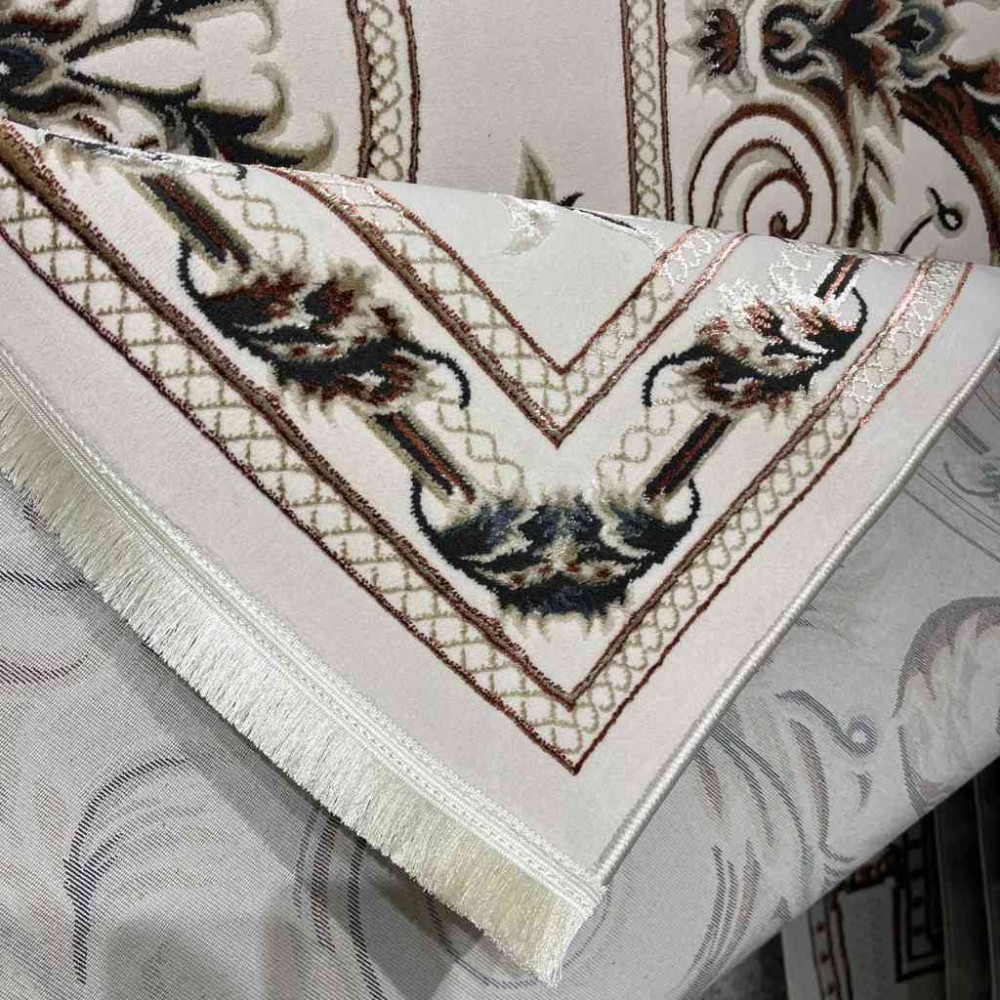 سجاد تركي تالا 9102A اصفر كريم بولي مقاس 150*220