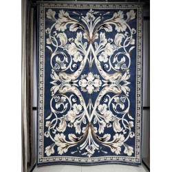 سجاد تركي ياسمين نقش فرنسي 9050A سماوي مقاس 80*150