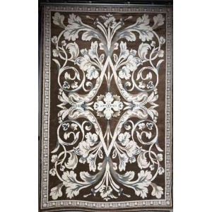 سجاد تركي ياسمين نقش فرنسي 9050A بني مقاس 400*500