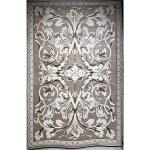 سجاد تركي ياسمين نقش فرنسي 9050A بيج غامق مقاس 80*150