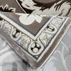 سجاد تركي ياسمين نقش فرنسي 9050A بيج غامق مقاس 80*150