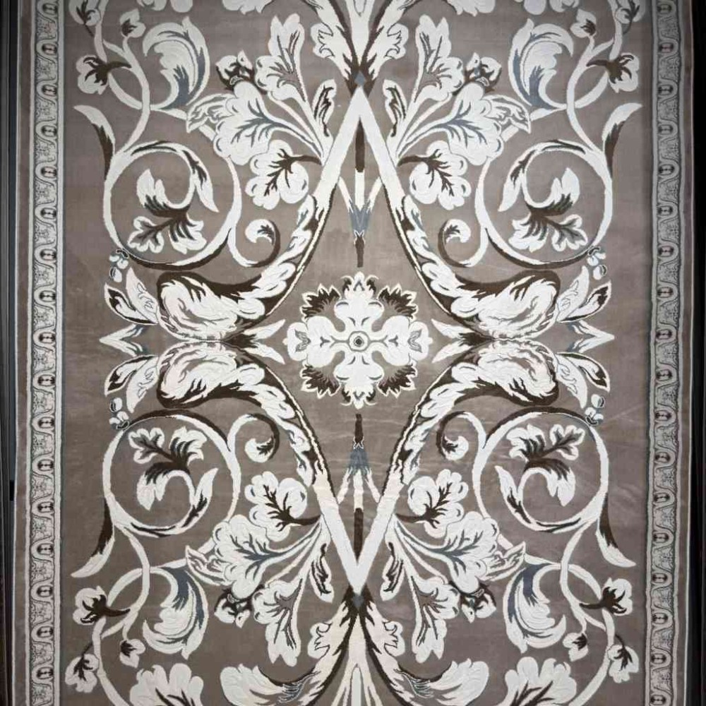 سجاد تركي ياسمين نقش فرنسي 9050A بيج غامق مقاس 80*150