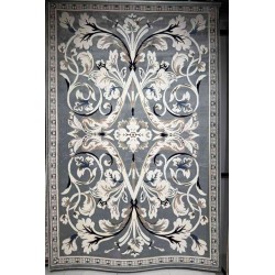 سجاد تركي ياسمين نقش فرنسي 9050A رصاصي مقاس 400*500