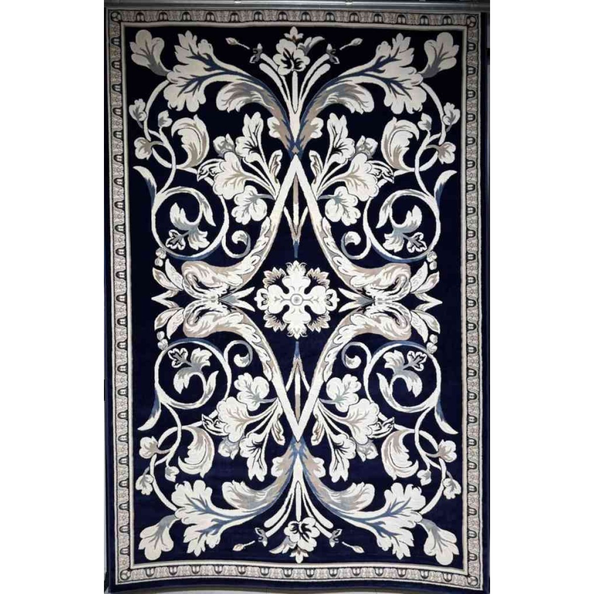 سجاد تركي ياسمين نقش فرنسي 9050A كحلي مقاس 250*350