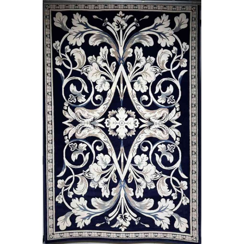 سجاد تركي ياسمين نقش فرنسي 9050A كحلي مقاس 250*350