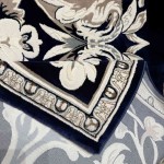سجاد تركي ياسمين نقش فرنسي 9050A كحلي مقاس 250*350